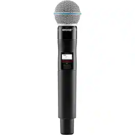 Shure - QLXD2/B58A Wireless Dynamic Microphone - 20 Hz to 20 kHz - Super-cardioid - Handheld