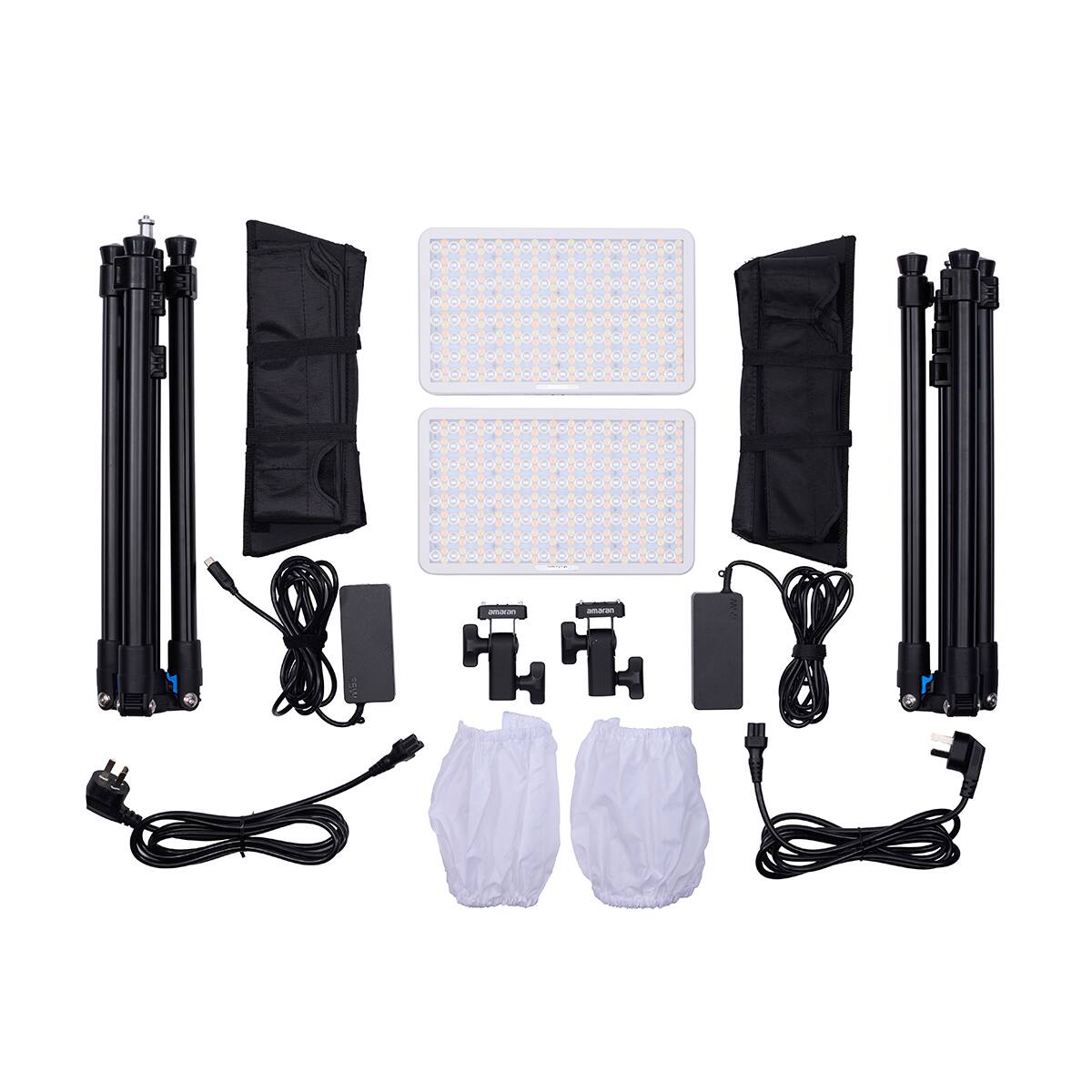 Alt View 1. Amaran - amaran Pano 60c 60W RGBWW LED 2-Light Panel Kit, White.