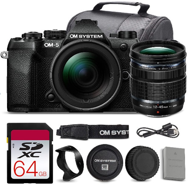 OM SYSTEM  
OM-5  
XCIAL = 300g  
X 12 13 CHAYATEM 12-45 1:-7 BAR min  
OM SYST  
8 S'S XC 64 GB  
OM SYSTEM W  
CONSYSTEM