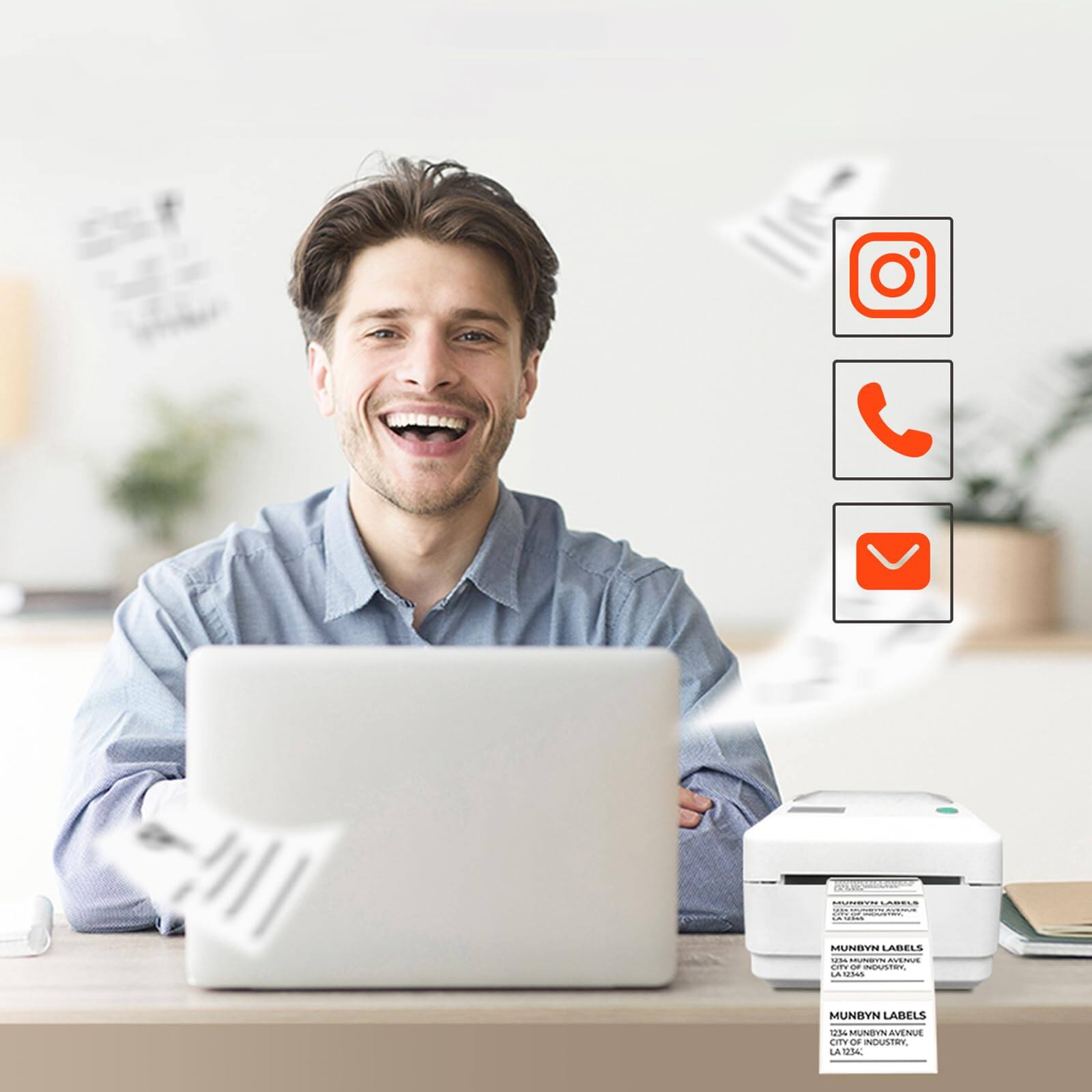 MUNBYN LABELS
1234 MUNBYN AVENUE
LA 7234
INDUSTRY