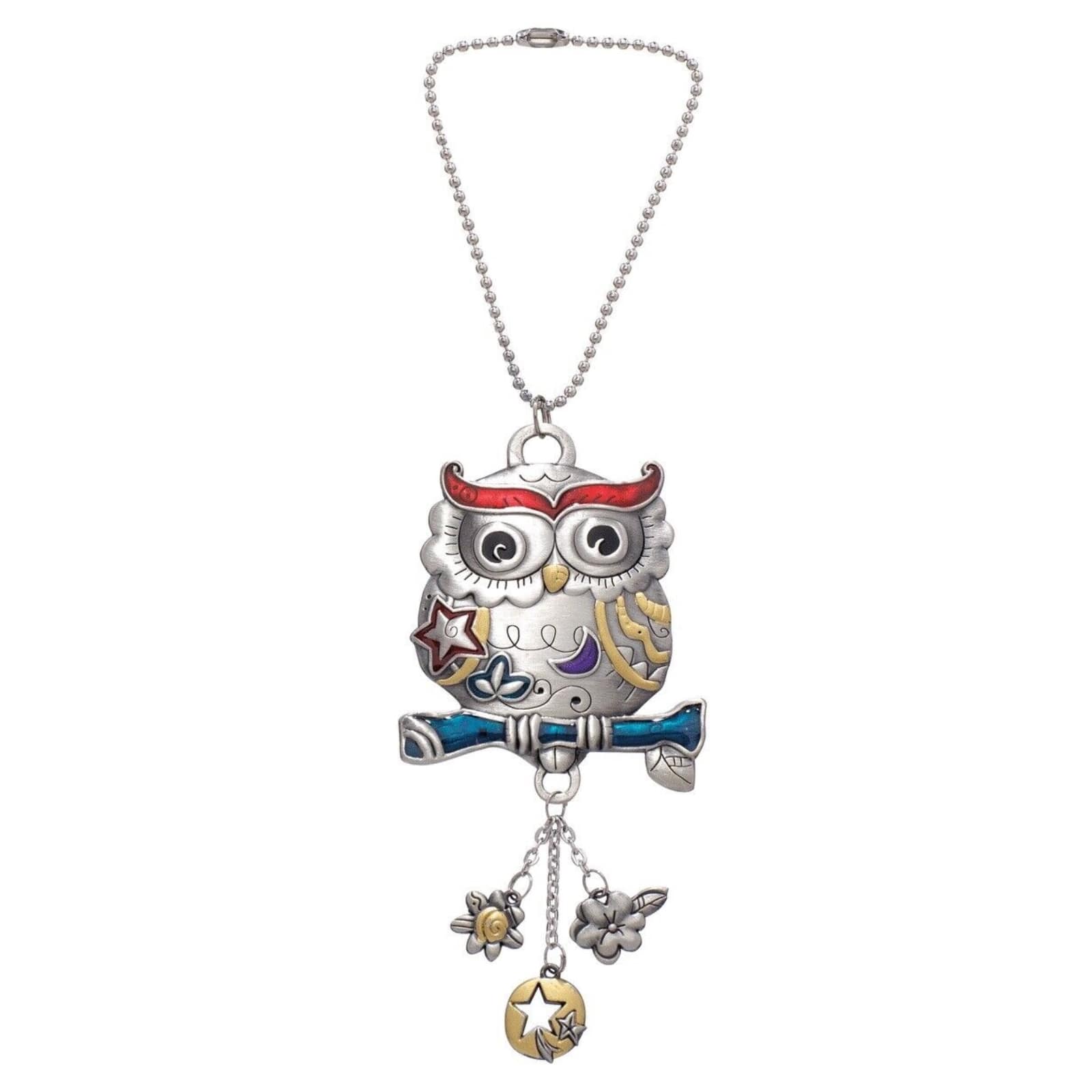 Ganz - Owl Color Art Car Charm Zinc Alloy 3 inch with 7 inch with Chain - Silver price history on PriceWatchPro