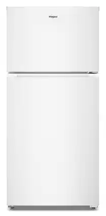 Front. Whirlpool - 28 in. Wide 14.3 cu. ft. Top-Freezer Refrigerator with Total Coverage Cooling - White.