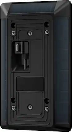 Front. Ring - Solar Charger for Ring Battery Doorbell - Black.