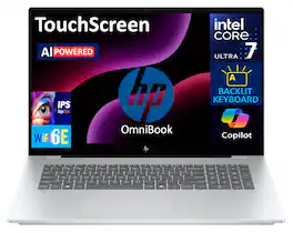 HP - OmniBook Laptop 17.3 FHD Display (Intel Ultra 7-258V, 32GB LPDDR5X, 1TB PCIe SSD, Intel Arc 140V, Win 11 Pro) - Silver