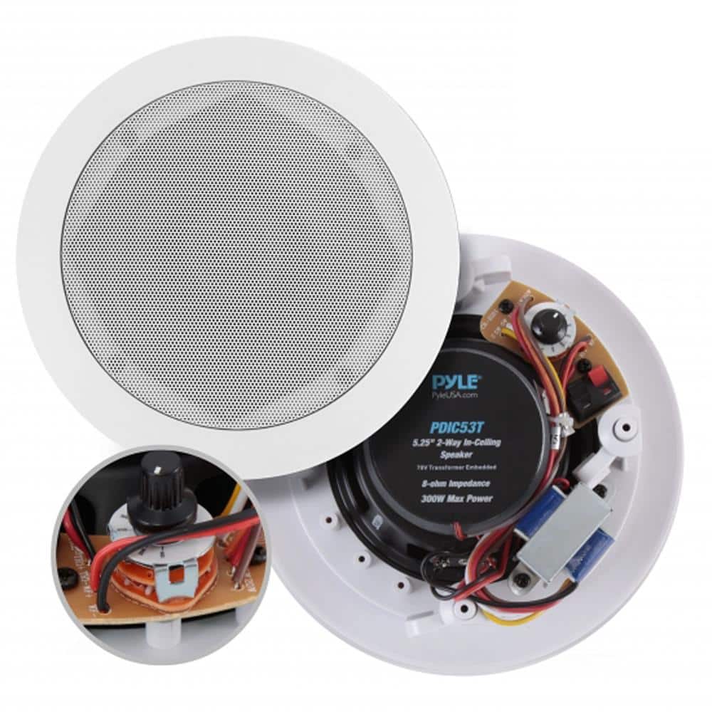 Pyle - 5.25’’ In-Wall / Ceiling Speakers - Black