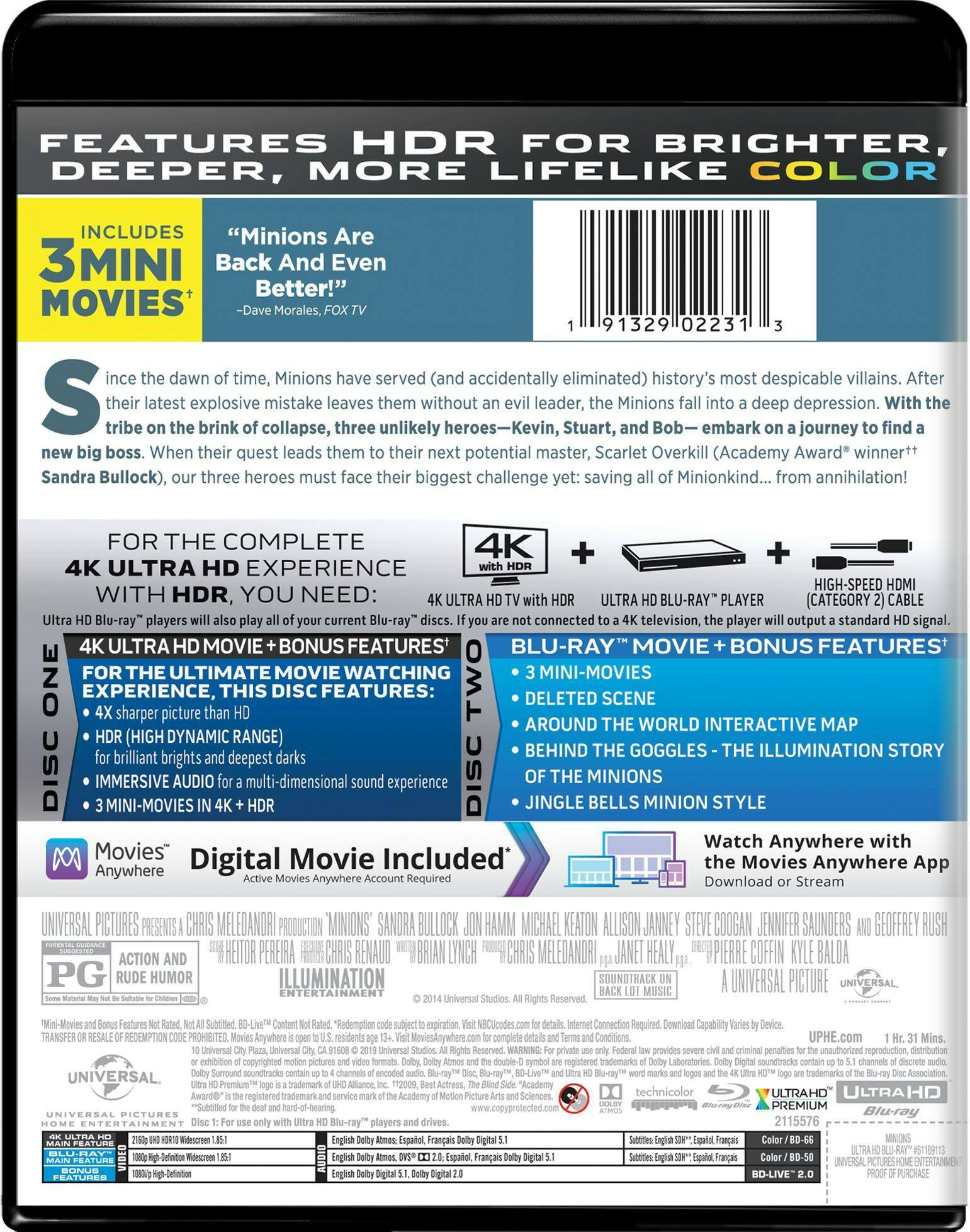 Back. Minions   - 4K Blu-Ray.