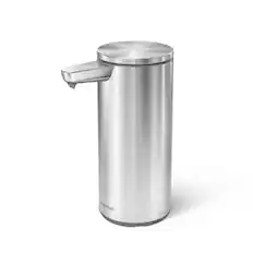 Front. simplehuman - 9 oz. rechargeable liquid sensor pump, high-grade brushed stainless steel - Brushed.