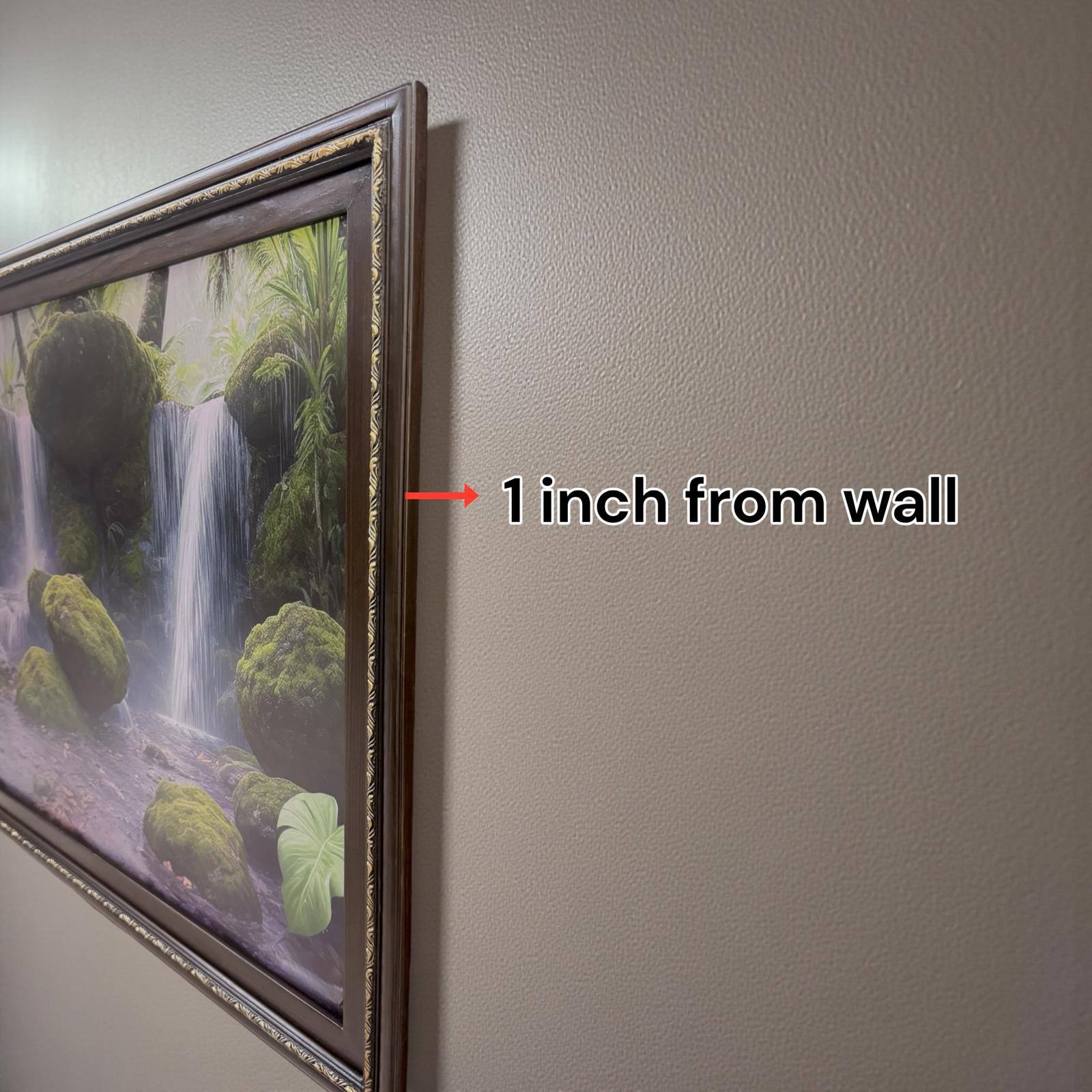 1 inch from wall