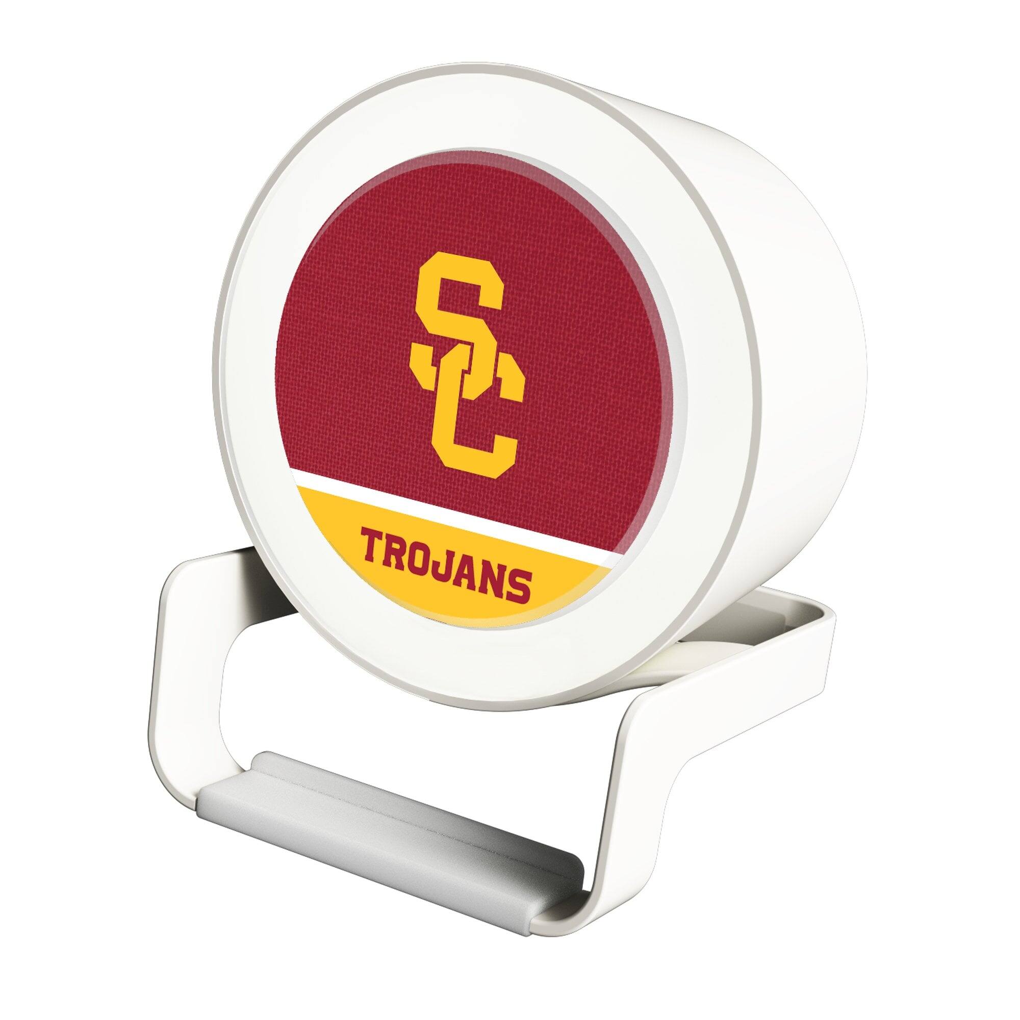 Front. Keyscaper - USC Trojans Night Light Wireless Charger And Bluetooth Speaker - Multicolor.