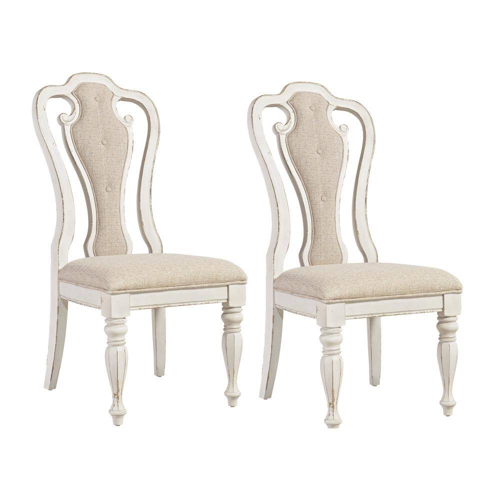 Alt View 1. Liberty Furniture Industries - Splat Back Upholstered Side Chair (RTA)-Set of 2 - White.