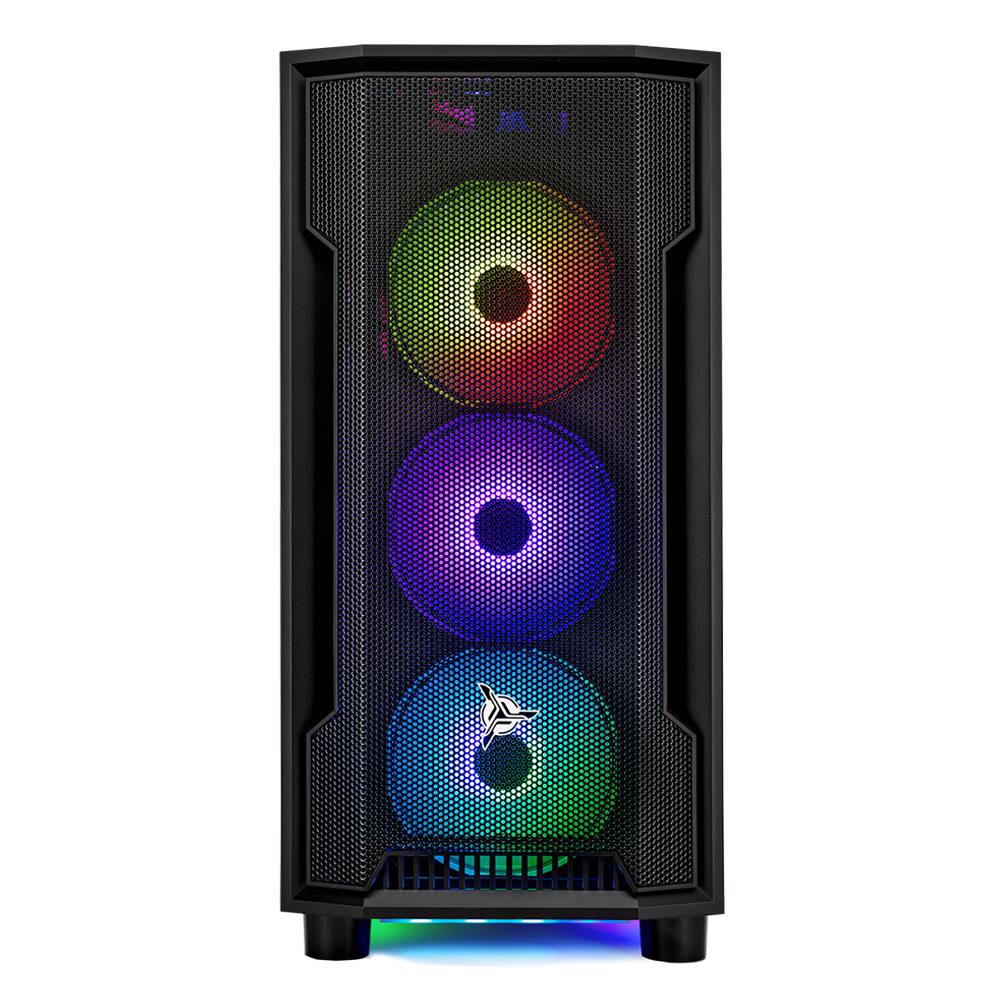 Left. Skytech Gaming - Skytech SHADOW4 - AMD Ryzen 7 5700, 7600, 16GB 3200 MHz DDR4 SDRAM, 650W GOLD PSU - Black.