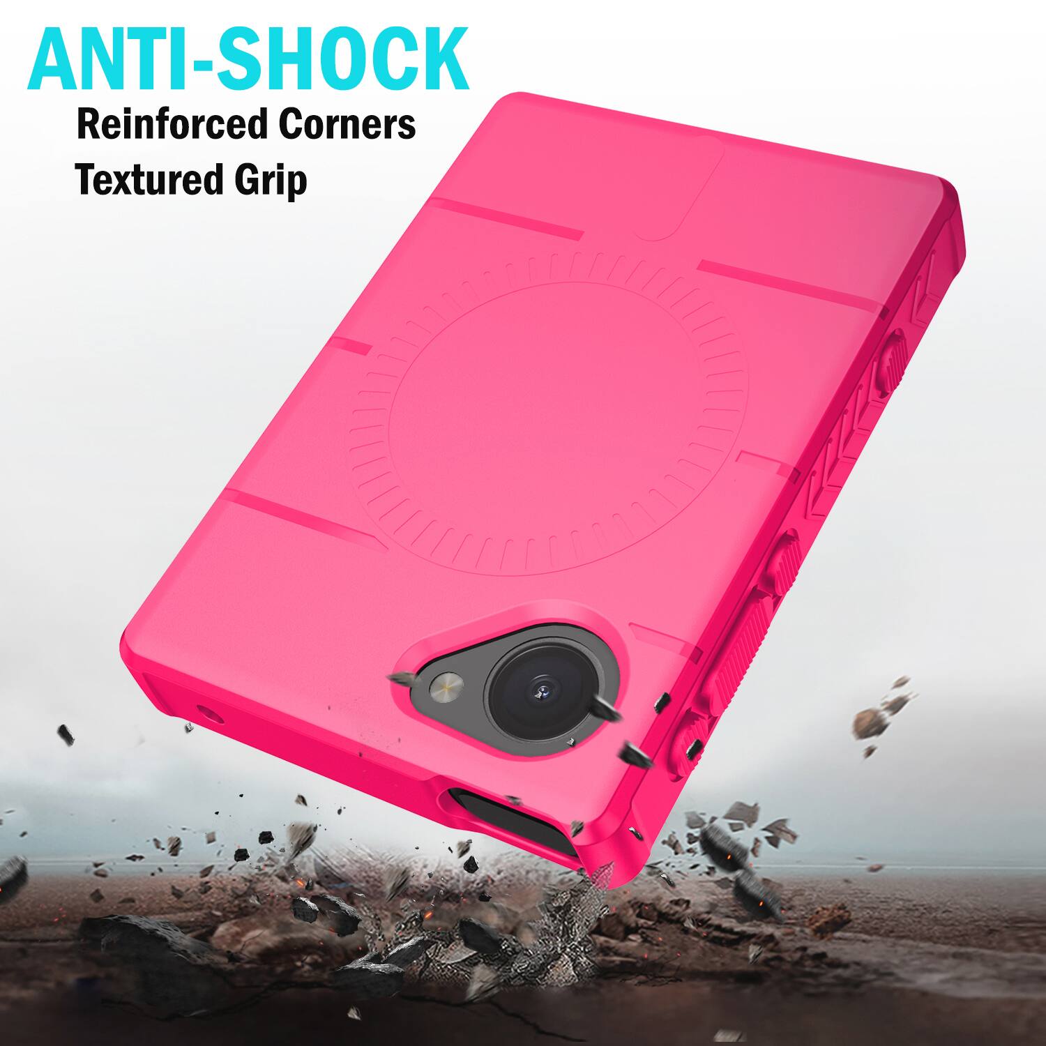 ANTI-SHOCK  
Reinforced Corners  
Textured Grip