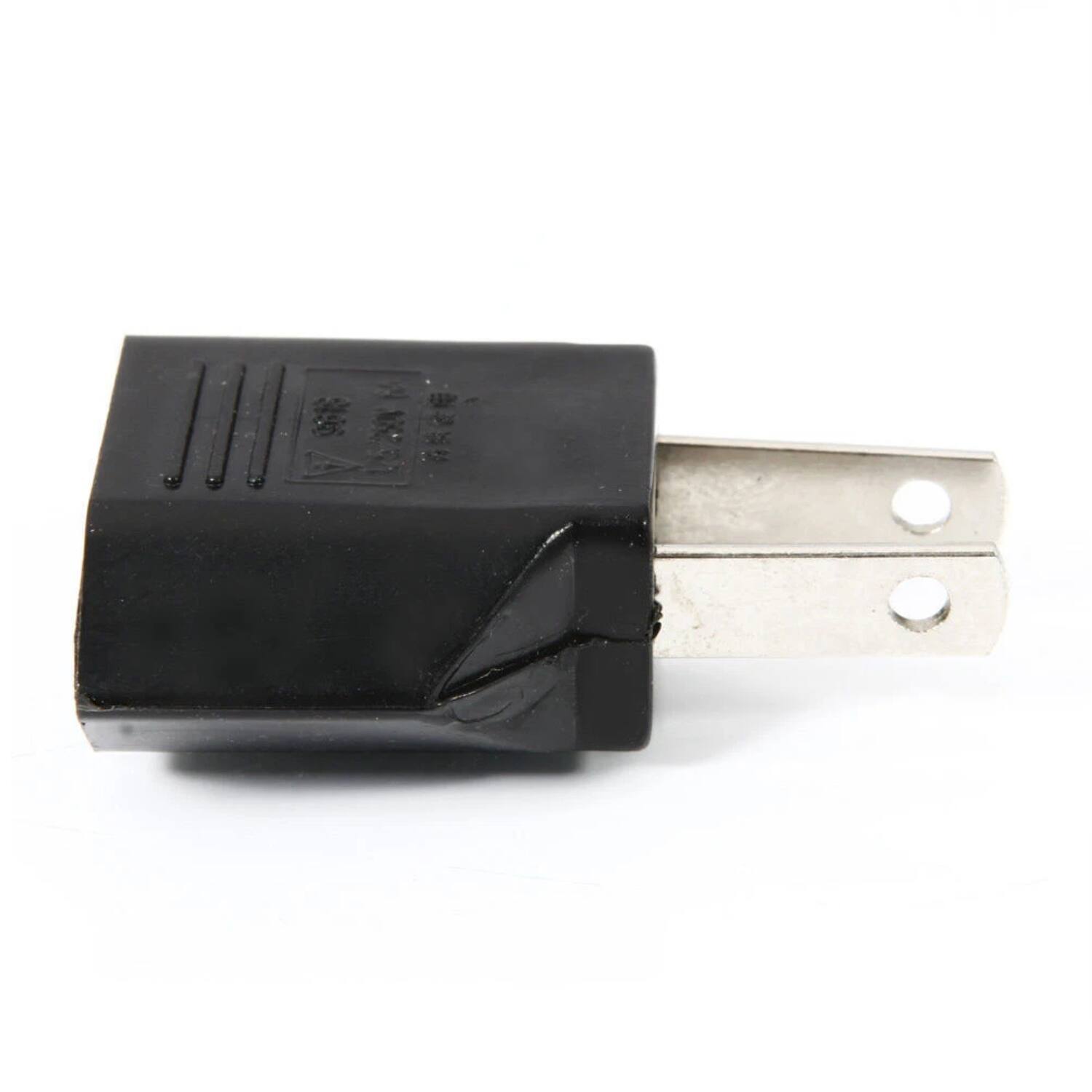 Back. Stock Preferred - Portable Travel Wall Power Plug Converter Adapter - Black.