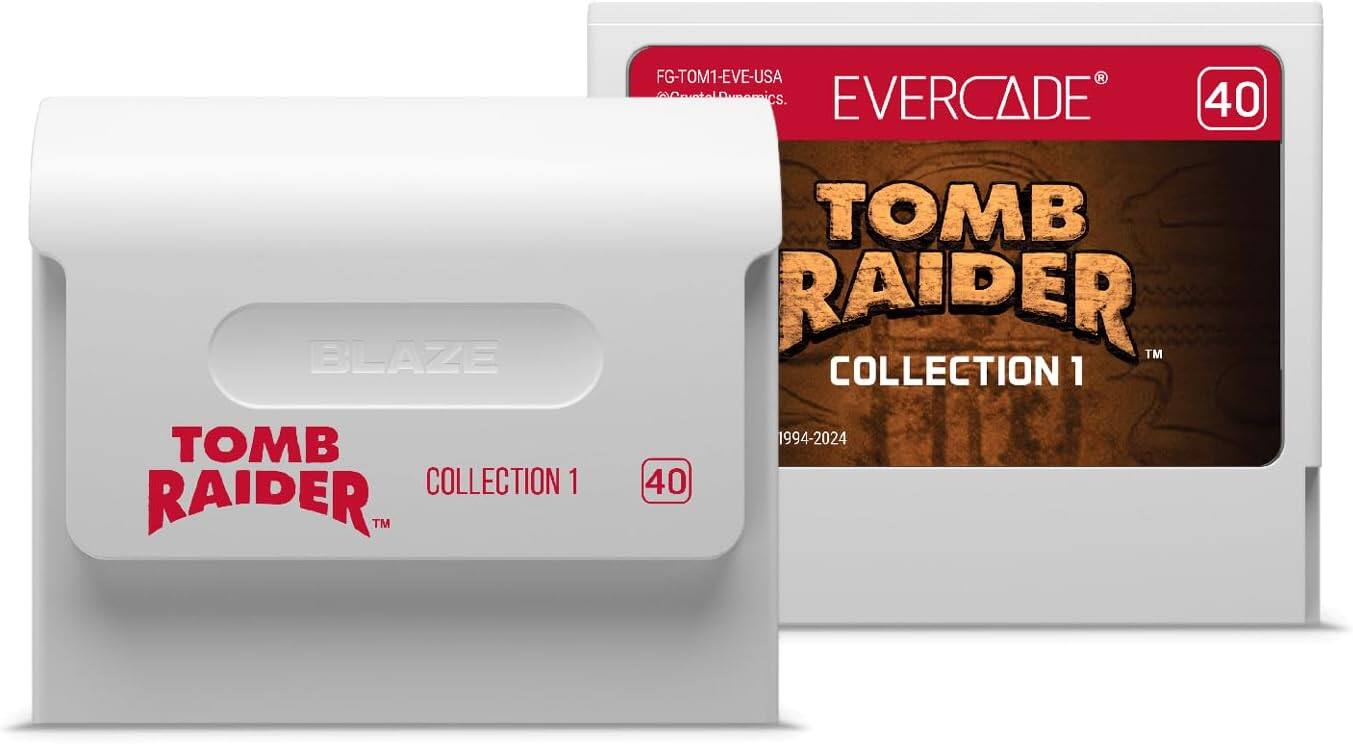 FG-TOM1-EVE-USA @CrvatelDynamics. EVERCADE 40 BLAZE TOMB RAIDER COLLECTION 1 1994-2024