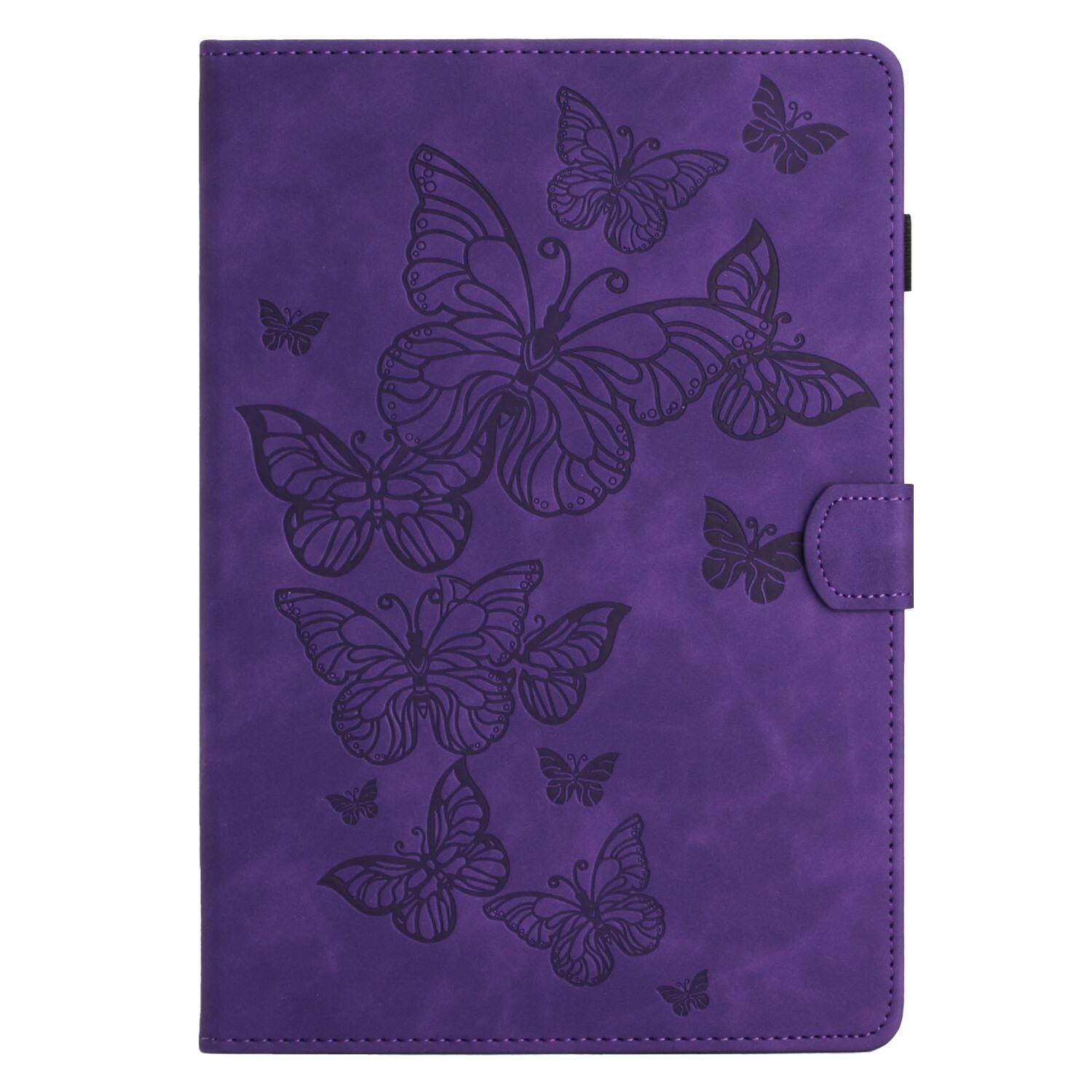 Alt View 2. Dteck - Case for Apple iPad (A16) 11" 2025 and iPad 10th Gen 10.9" 2022,Butterfly Embossed PU Leather Card Slot Stand Flip Cover - Purple.