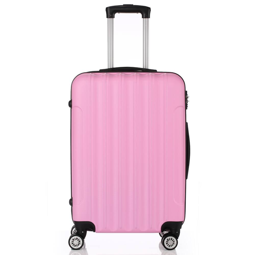 Alt View 2. Winado - 20"/24"/28" Luggage Set 3 Piece, ABS Hard Shell Suitcase Set for Travel, Spinner Wheels and TSA Lock - Pink.