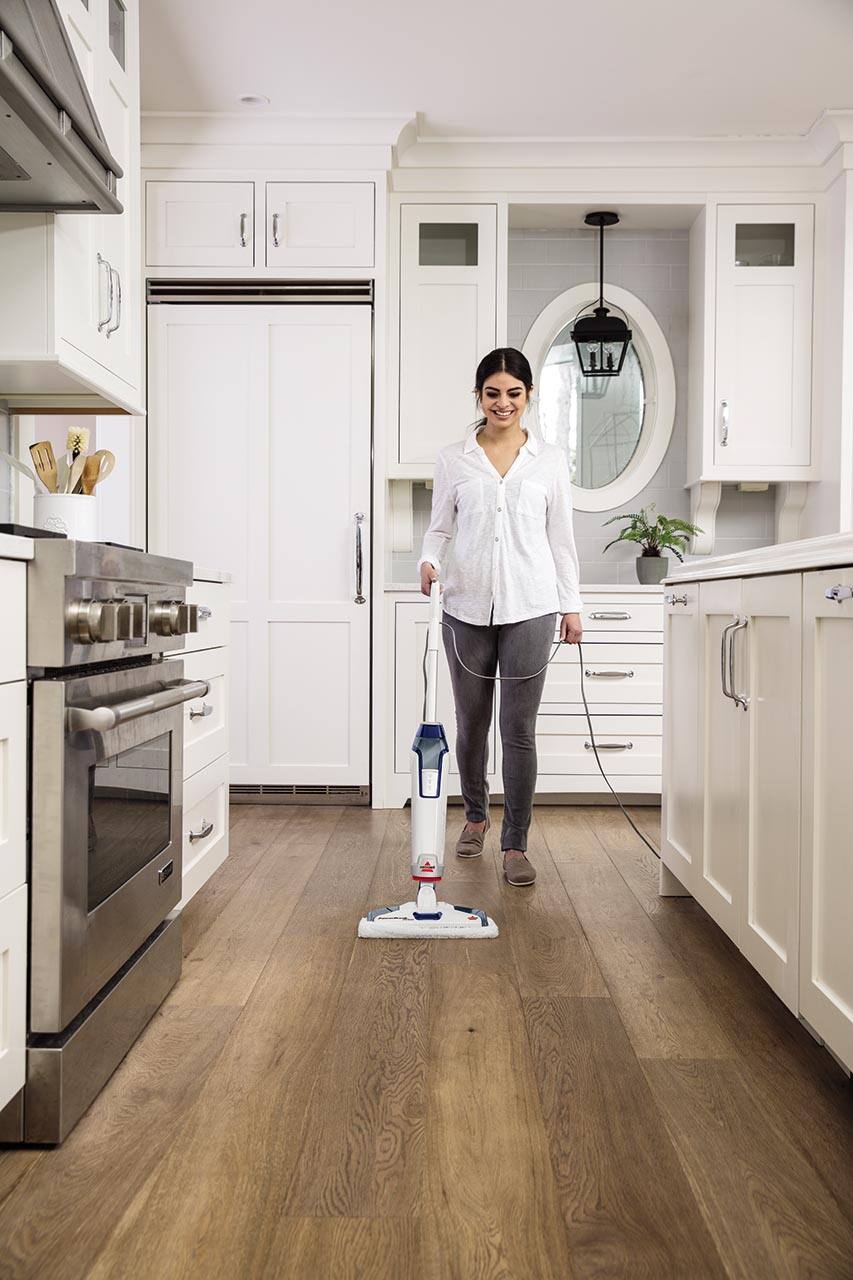 Alt View 4. BISSELL - PowerFresh Deluxe Corded Steam Mop - Brite White/Saphire Waltz.