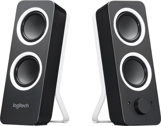 Front Zoom. Logitech - Z200 2.0 Multimedia Speakers with Stereo Sound (2-Piece) - Black.
