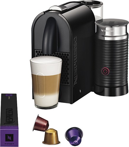 Discreet Stevig cap Best Buy: Nespresso UMILK Single-Serve Coffeemaker Pure Black D55-US-BK-NE