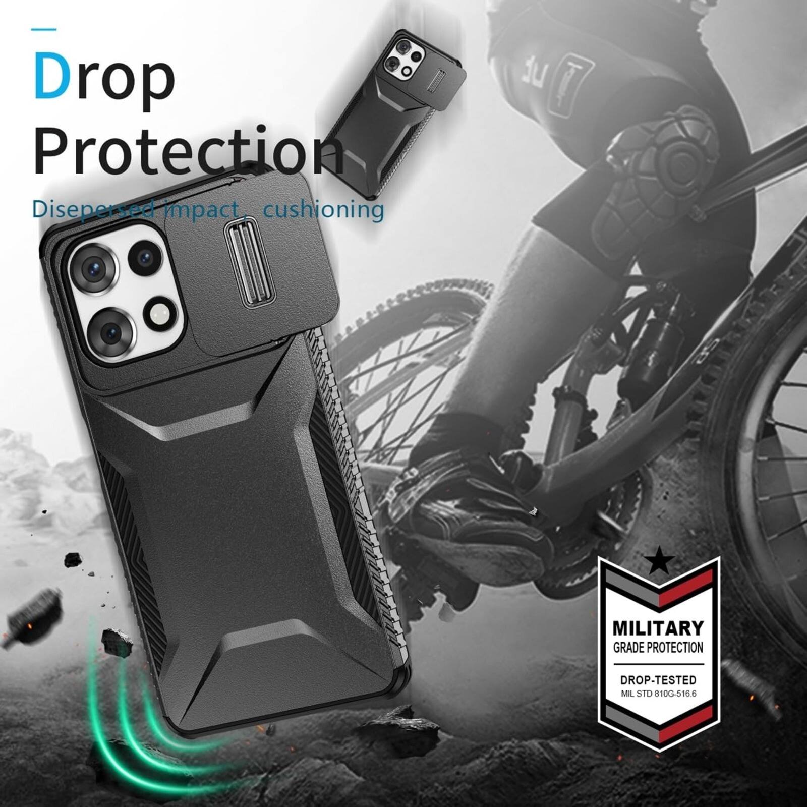 Drop Protection  
Dispersed impact cushioning

14  
MILITARY GRADE PROTECTION  
DROP-TESTED MIL STD 810G-516.6