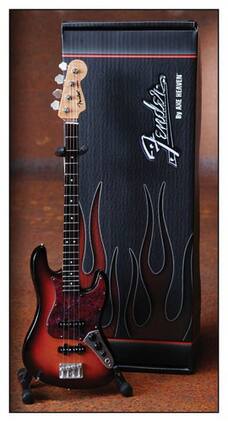 Axe Heaven - Fender® Jazz Bass® Officially Licensed Miniature Guitar Replica - 3-Color Sunburst