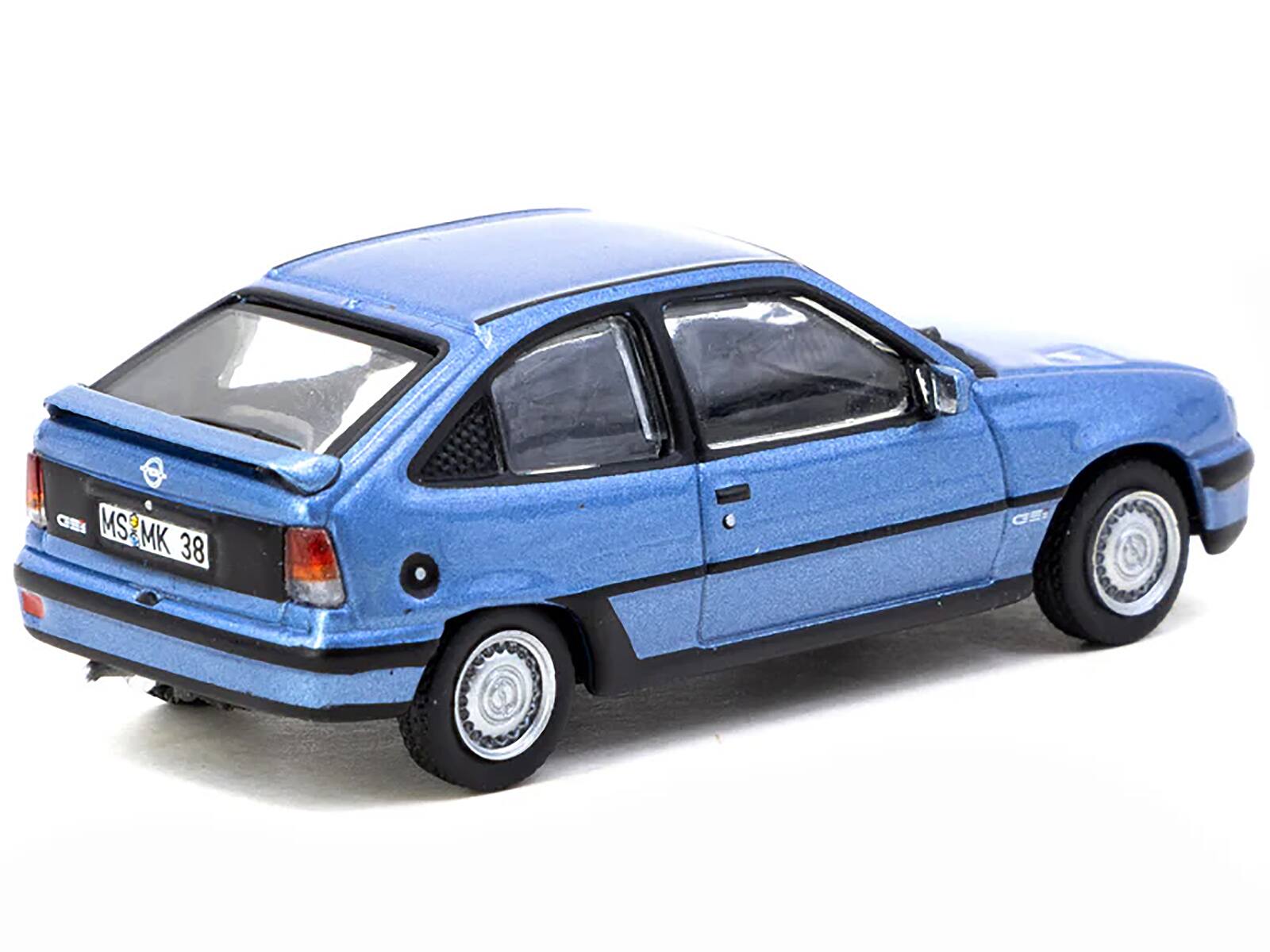 Angle. Tarmac Works - Opel Kadett GSi Blue Metallic "Global64" Series 1/64 Diecast Model Car by Tarmac Works - Blue Metallic.