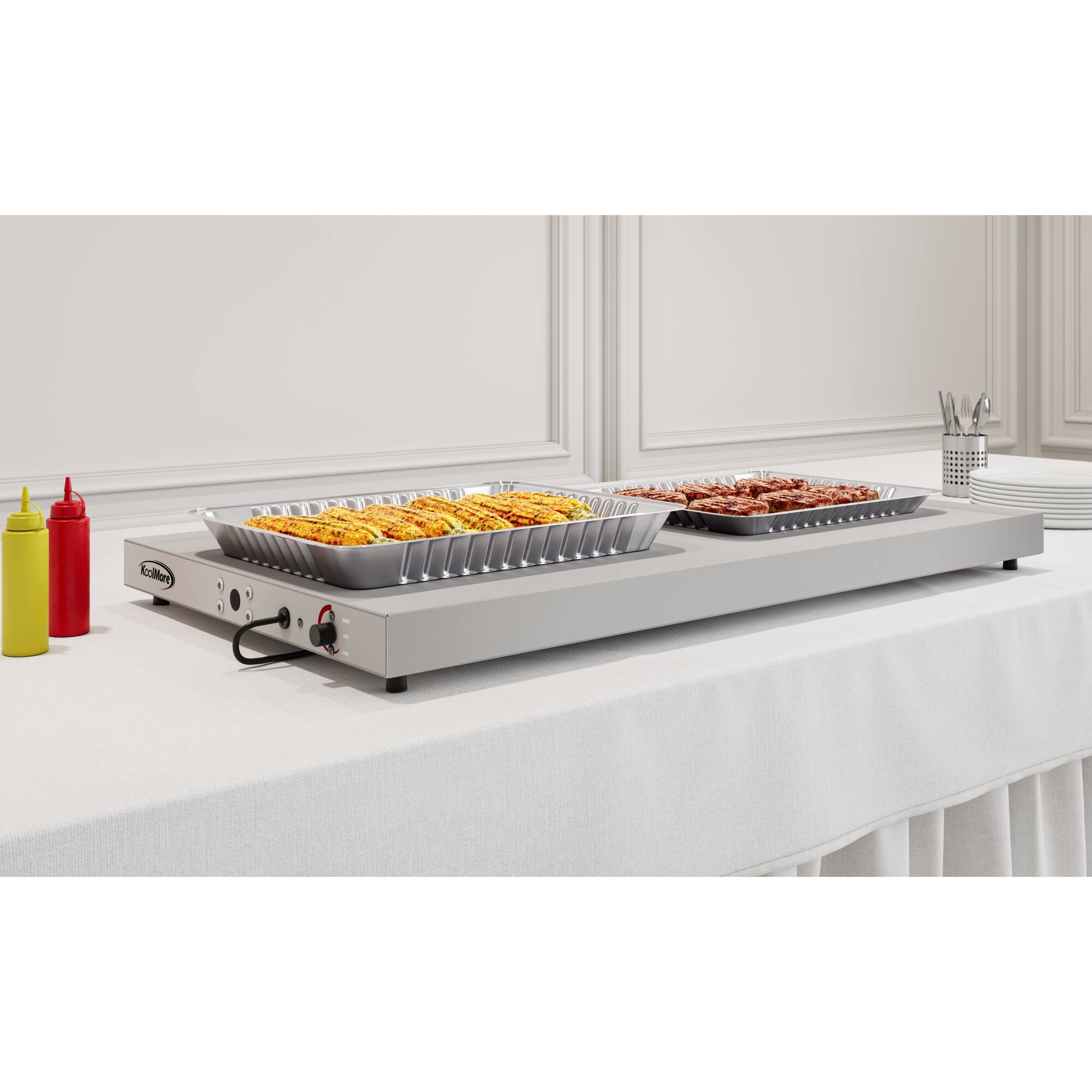 Alt View 1. Koolmore - 36 In. Commercial Warming Shelf - Silver.