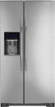 Front Standard. Whirlpool - 29.7 Cu. Ft. Side-by-Side Refrigerator with Thru-the-Door Ice and Water - Monochromatic Stainless-Steel.