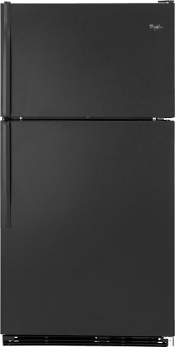 Customer Reviews: Whirlpool 18.5 Cu. Ft. Top-Freezer Refrigerator Black ...