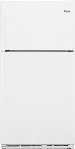 Front Standard. Whirlpool - 18.5 Cu. Ft. Top-Freezer Refrigerator - White.