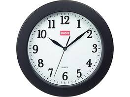 Staples - Wall Clock, Plastic, 10" Diameter - Black/White