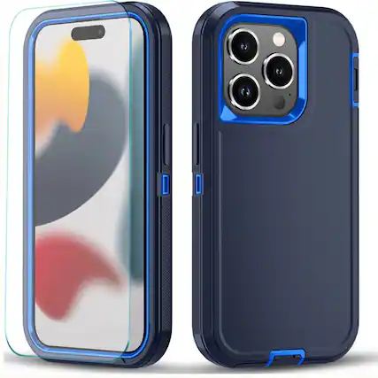 Front. Kitcheniva - iPhone Shockproof Case with MagSafe Support For 13 Pro Max Cover Only Navy - Navy.