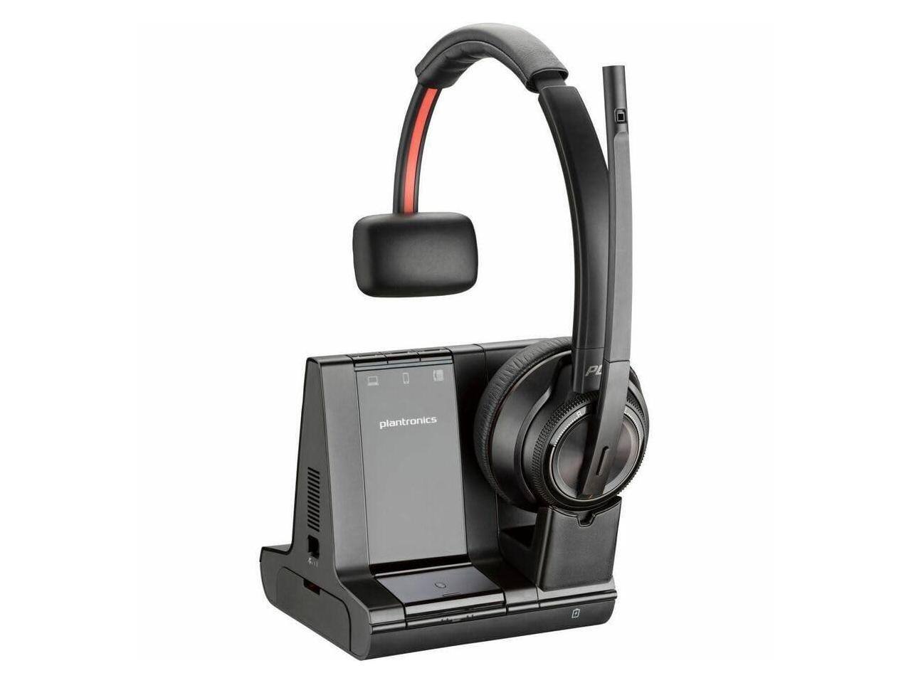 Alt View 10. Poly - Poly Savi 8200 Office 8210 Mono Wireless Headset - Bluetooth/DECT 6.0 - Noise Cancelling Mic - Black.