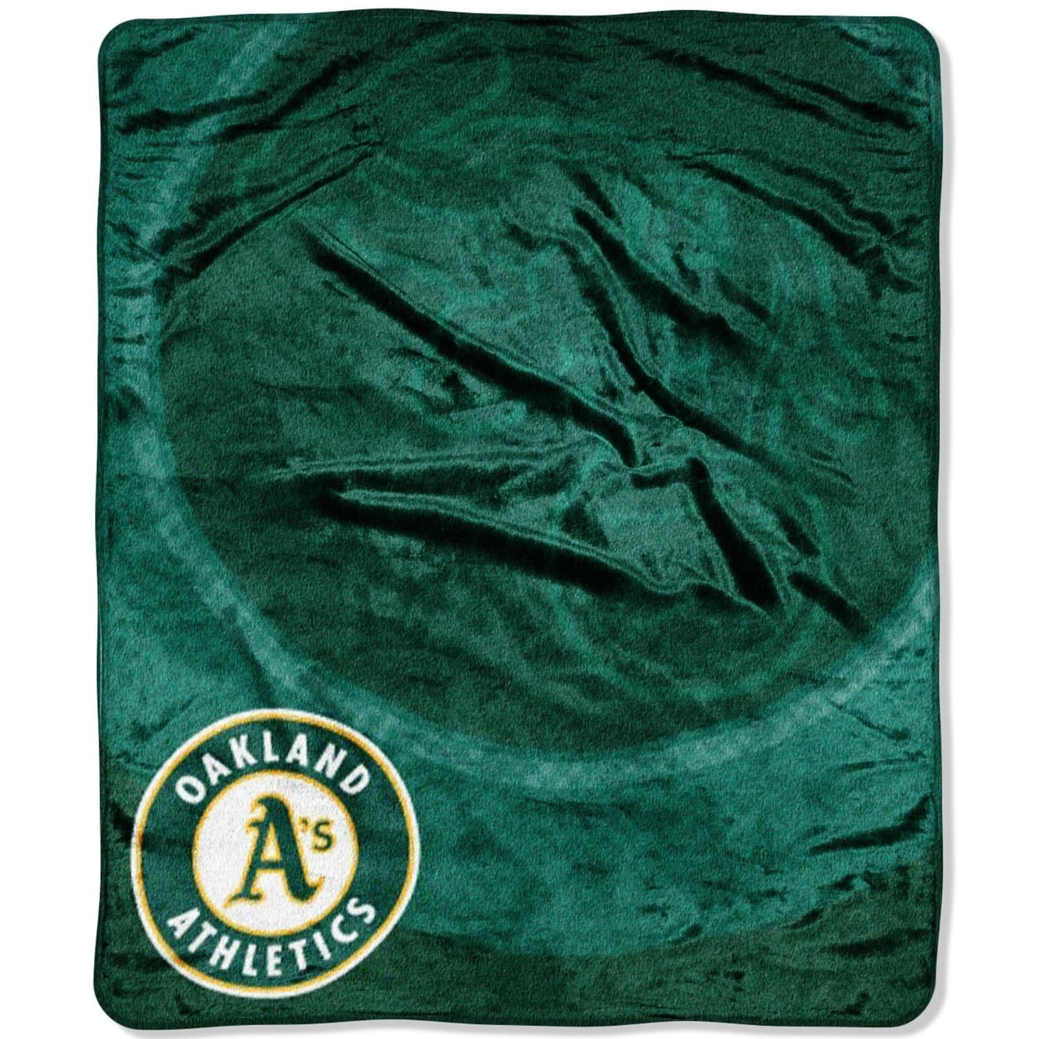 Northwest - Oakland Athletics - The A's - 50x60 inch Retro Design Royal Plush Raschel Throw Blanket - Multi