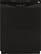 Front Standard. GE - 24" Tall Tub Built-In Dishwasher - Black.