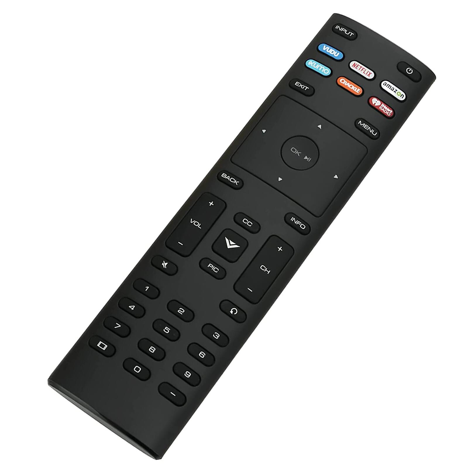 BACK INPUT VUDU kumo NETFLIX C EXIT ORACLE amazon P A MENU OK VOL - PIC CC INFO + CH 1 - 7 4 8 0 2 5 3 6 9 G -