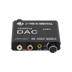 J-TECH DIGITAL 192KHZ 24Bit DAC JTECH-D2A3 w VOL+ BASS Out VOL
