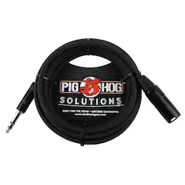 Pig Hog - 1/4" TRS to XLR Balance Adaptor Cable, 25 Feet PX-TMXM25 - Black