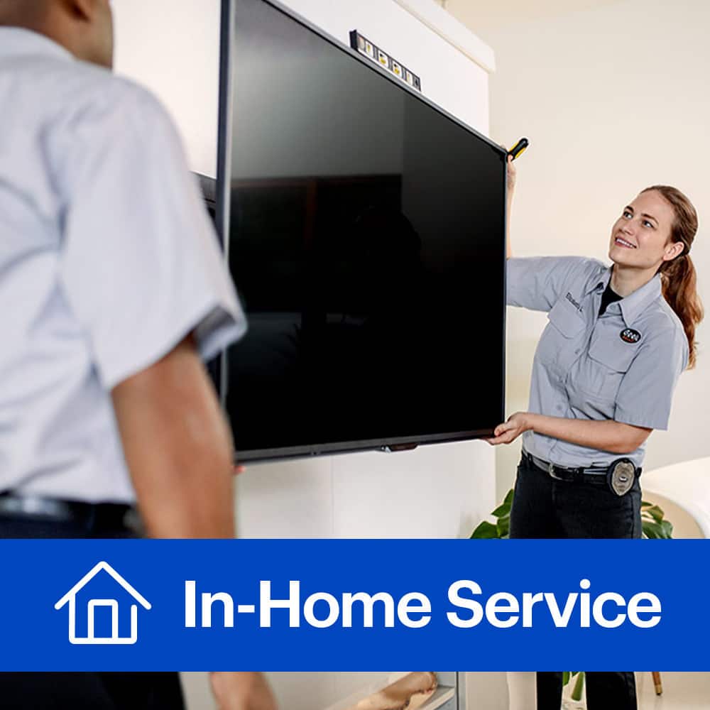 Front. Geek Squad® - TV Setup & Mounting, 56” to 90".