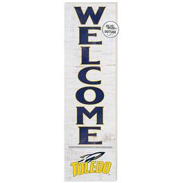 Jardine - Toledo Rockets 10'' x 35'' Indoor/Outdoor Welcome Sign - White