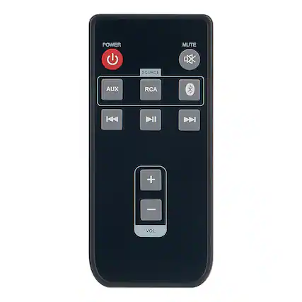 POWER
SOURCE
AUX
RCA
MUTE
VOL