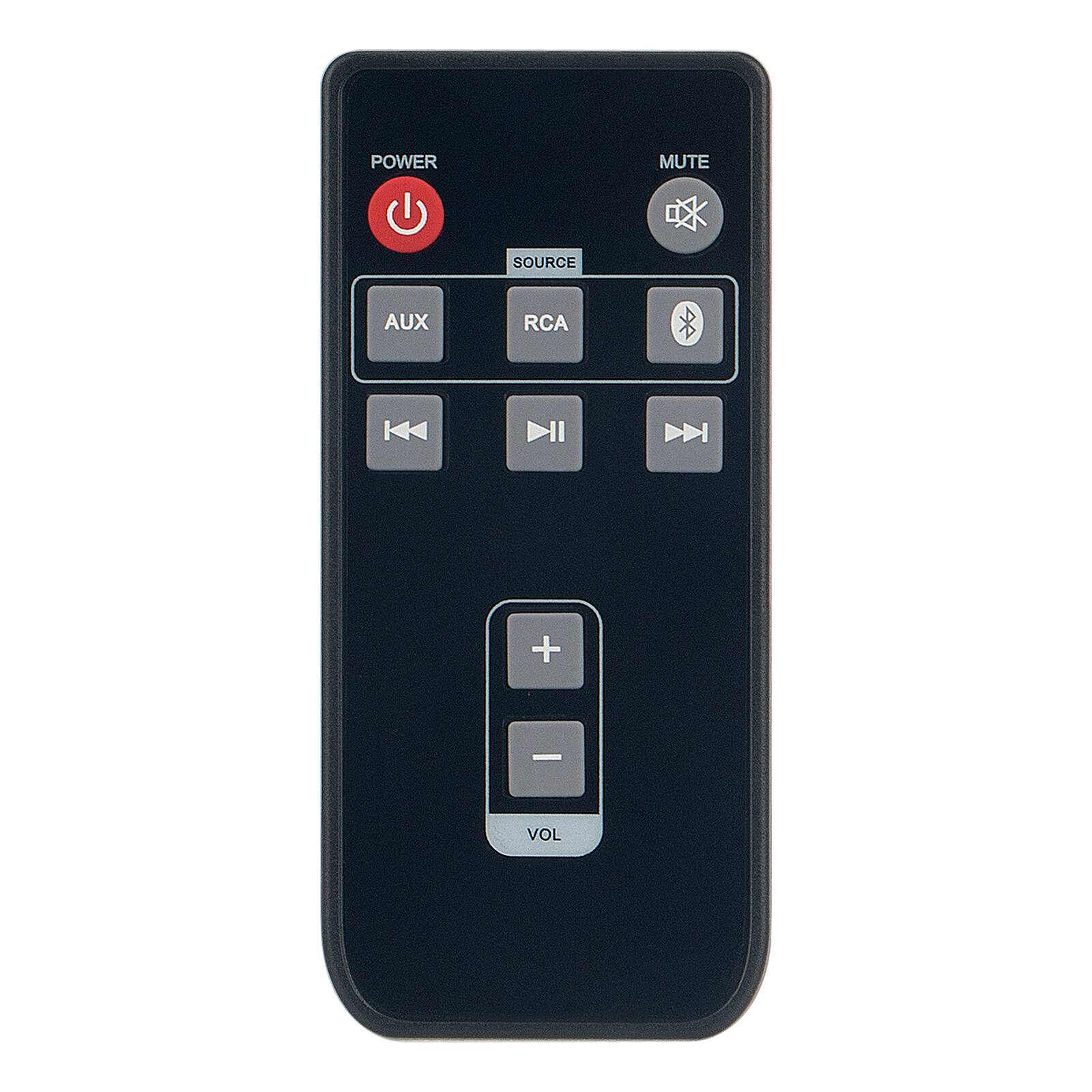 POWER  
SOURCE  
AUX  
RCA  
MUTE  
VOL