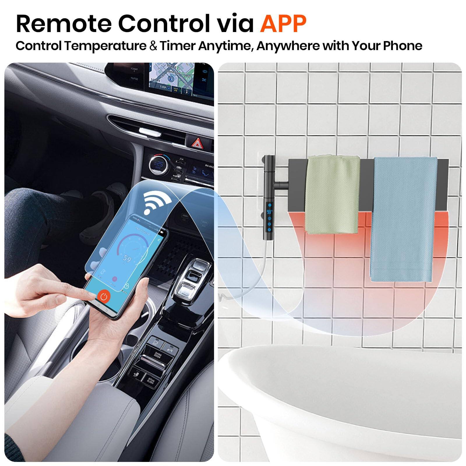 Remote Control via APP  
Control Temperature & Timer Anytime, Anywhere with Your Phone