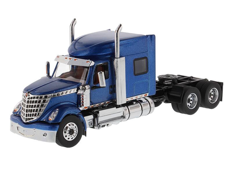 Alt View 1. Diecast Masters - International LoneStar Sleeper Cab Truck Tractor Blue 1/50 Diecast Model by Diecast Masters.
