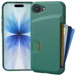 Smartish - iPhone 17e/16e Wallet Case - Wallet Slayer Vol 1 - Slim Card Holder Cover - So Jaded - Green