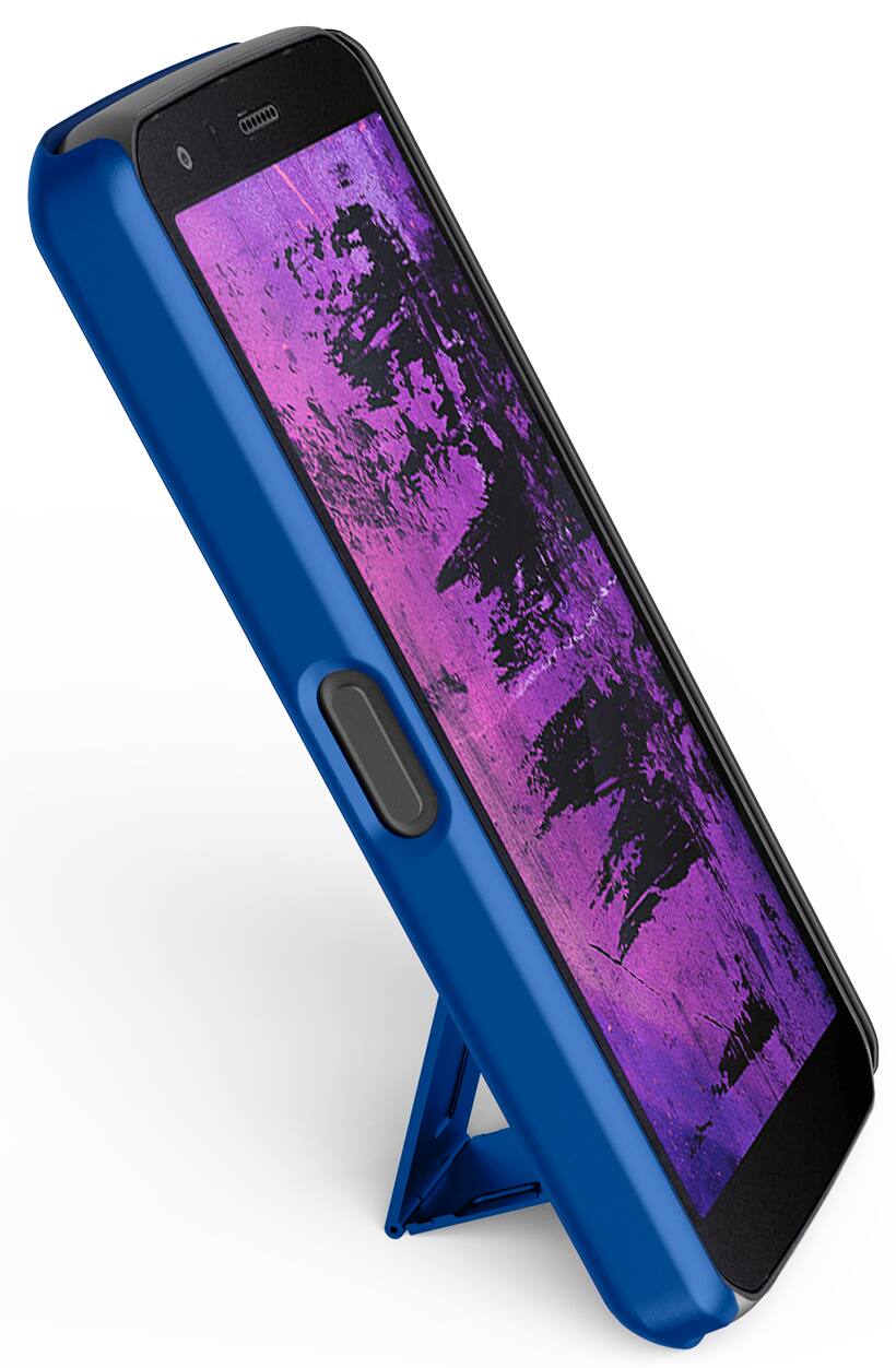Alt View 6. Nakedcellphone - Slim Case for CAT S62 Pro Phone (with Kickstand) - Blue.
