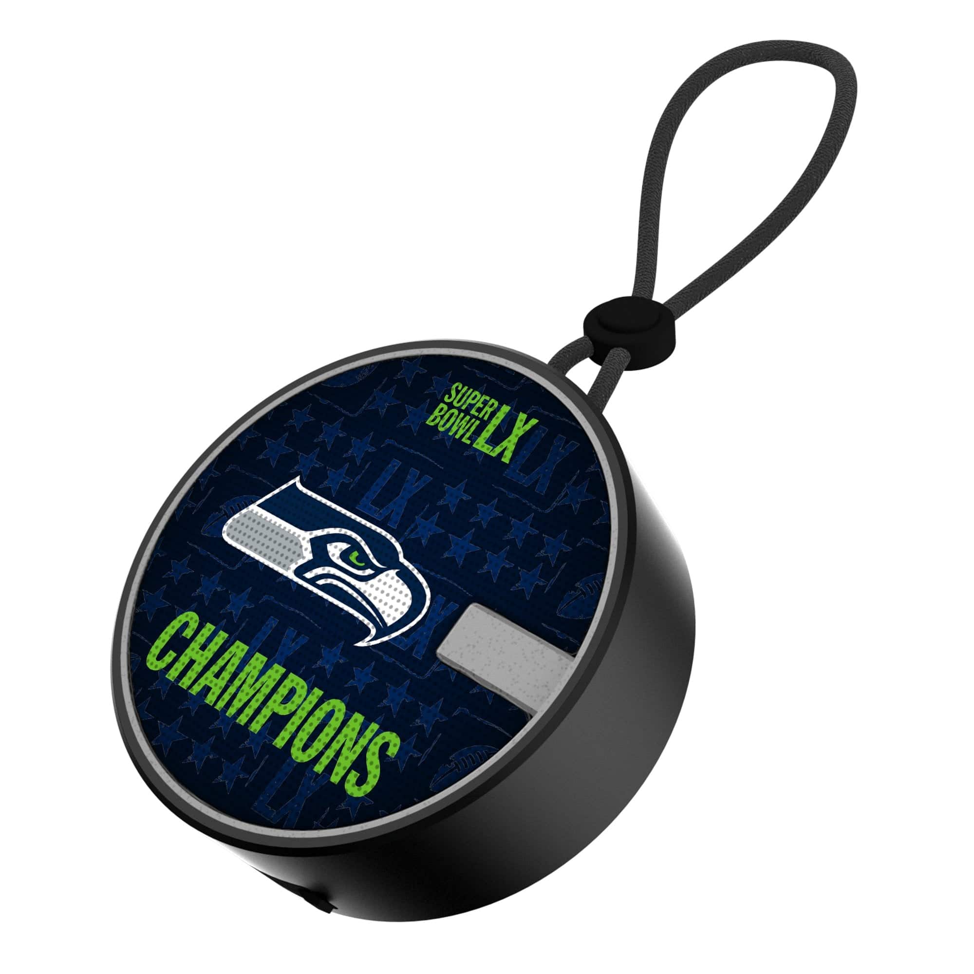 Keyscaper - Seattle Seahawks Super Bowl LX Champions IPX7 Waterproof Speaker - Black