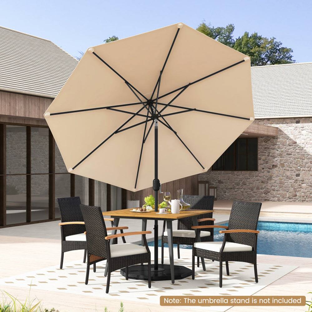 Note: The umbrella stand is not included.