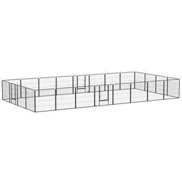 Pawhut - Panel Dog Playpen for Small and Medium Dogs with Lockable Door