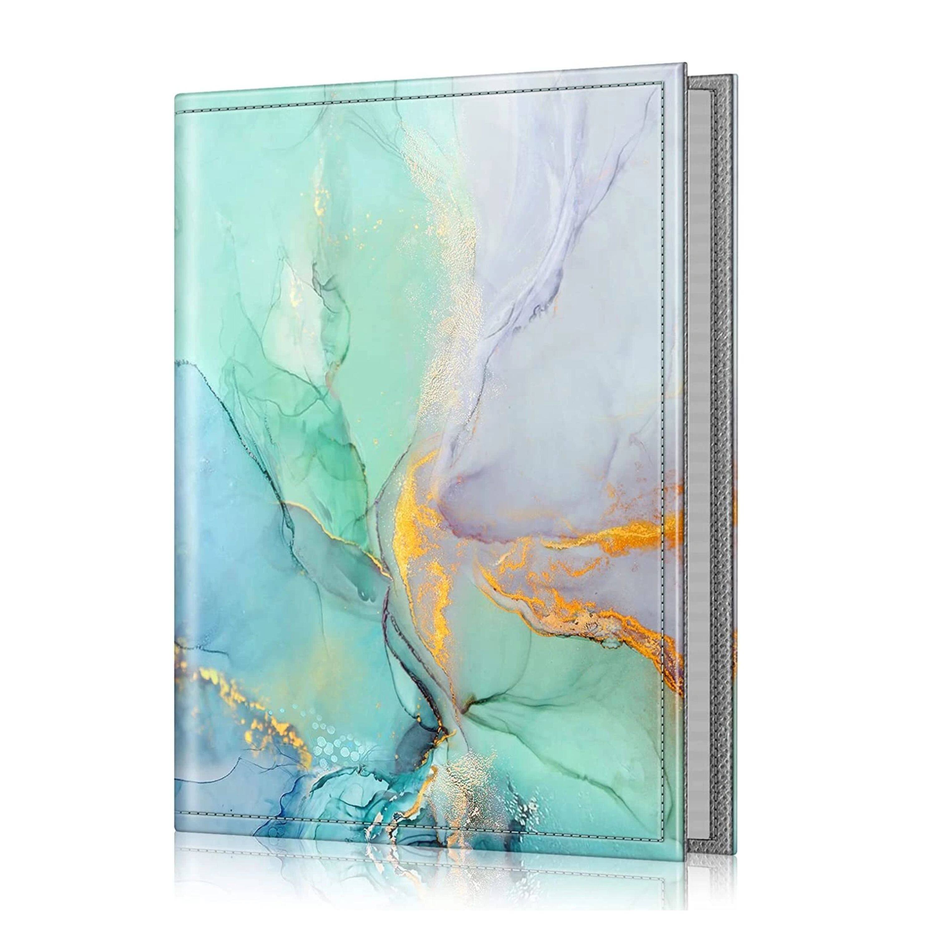 Kitcheniva - Portable Wallet Photo Album Leather Cover 52 Photo Capacity For 4x6 Photo - Emerald Marble price history on PriceWatchPro
